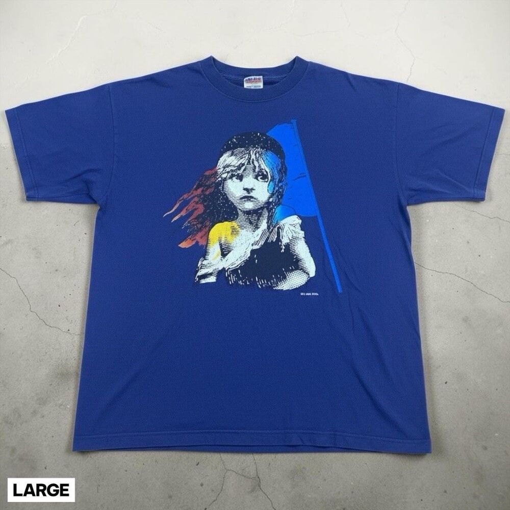 Vintage 1986 LES‎ MISERABLES LONDON Size Large T-Shirt Broadway Les Mis